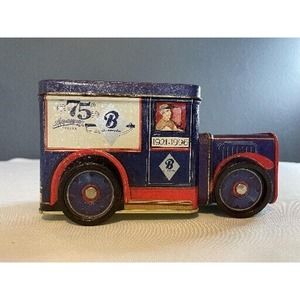 Brook Shine Bros vintage 75 years anniversary Truck shaped Tin 1996